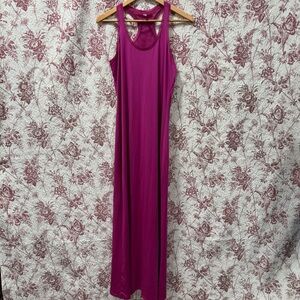 Fabletics Pink Racerback Maxi Dress Size Medium Athletic